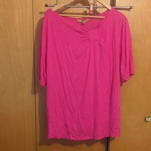 Ellen Tracy XL Hot Pink Shirt